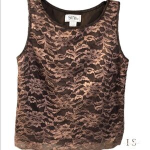 ⚫️ BOB MACKIE VINTAGE TOP BROWN LACE​​